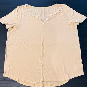 American Age Soft Cream Short Sleeve Top